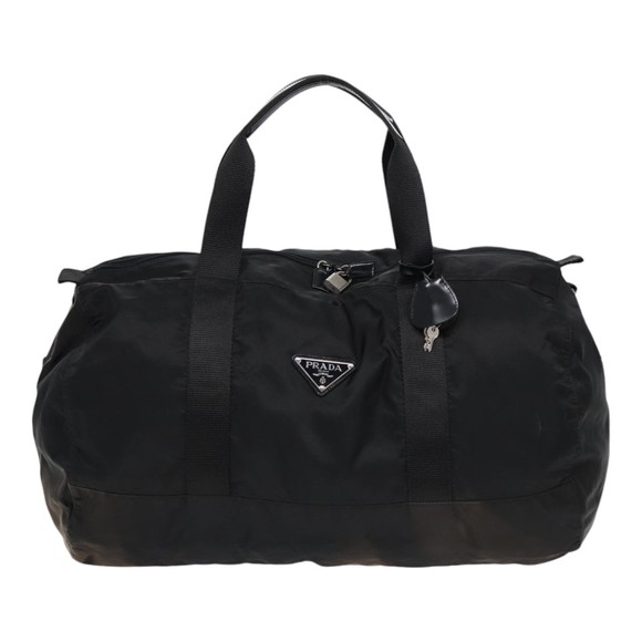 PRADA Boston Bag Nylon Black Auth 82120 - Picture 13 of 16